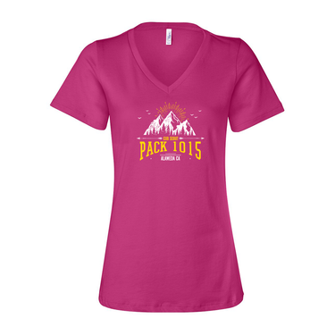 CUB SCOUTS PACK 1015 WOMENS SS V-NECK TEE
