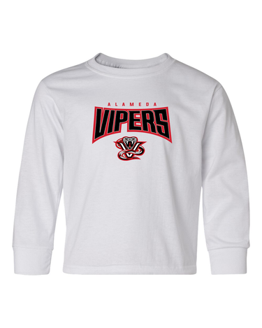 VIPERS YOUTH LONG SLEEVE 50/50 BLEND SHIRT CLASSIC LOGO